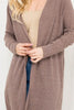 Long Sleeve Open Front Angora Hoodie Cardigan