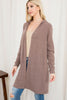 Long Sleeve Open Front Angora Hoodie Cardigan