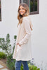Long Sleeve Open Front Angora Hoodie Cardigan