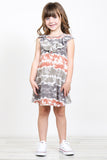 Toddler Girls V-Shape Ruffle Detail Dress
