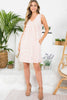 V-Neck Ruffle Detail Rib Leopard Pocket Dress