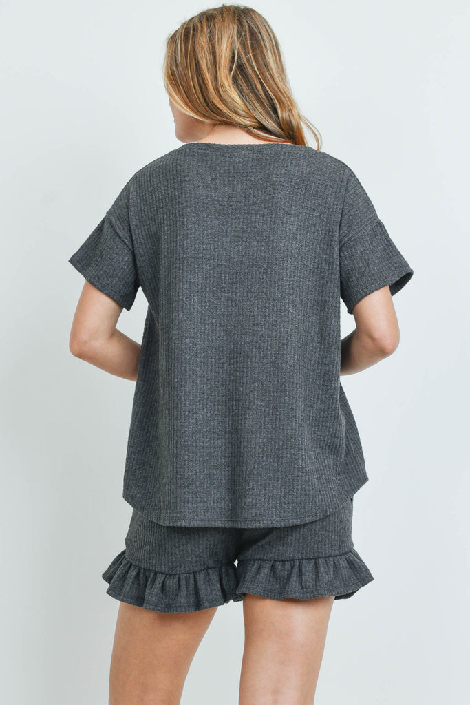 Waffle Top and Short Set