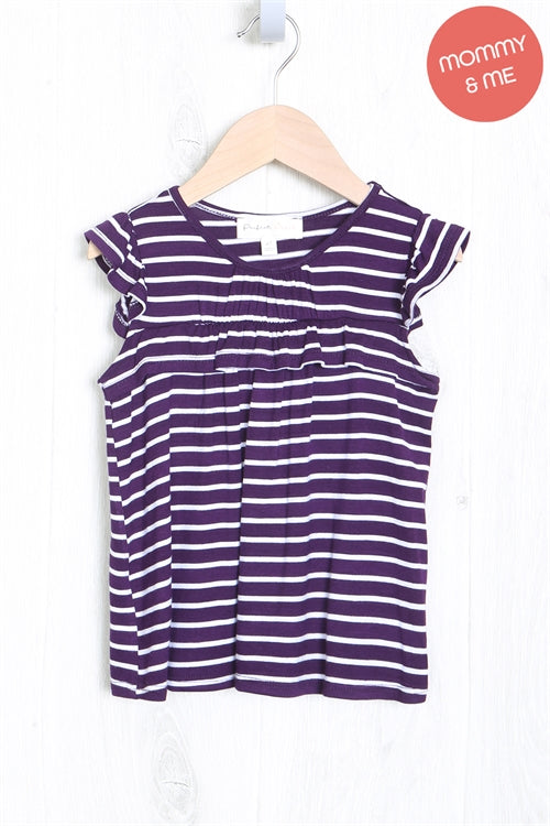 Kids Ruffled Sleeve Print Top