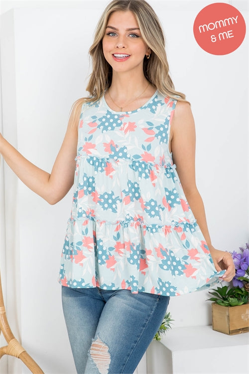 Floral Print Pull Merrow Tank Top