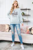 Printed Round Neck Pullover Top