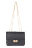 QUILTED DIAMOND LEATHER CROSS BODY BAG