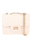 QUILTED DIAMOND LEATHER CROSS BODY BAG