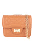 QUILTED DIAMOND LEATHER CROSS BODY BAG