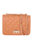 WOMENS QUILTED DIAMOND PATTERN W/ CONVERTIBLE CHAIN STRAP SLING CLUTCH BAG