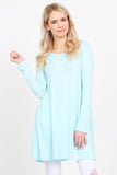 Long Sleeved Solid Tunic Top