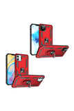 FOR iPHONE 12/PRO (6.1 ONLY) RING MAGNETIC KICKSTAND HYBRID CASE COVER