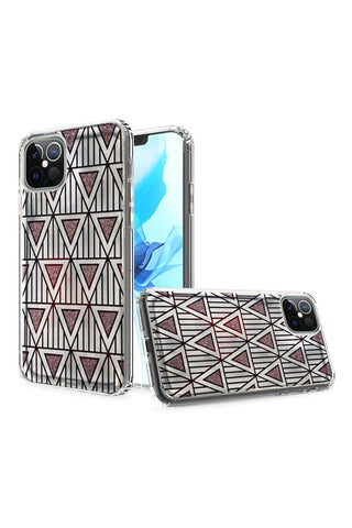 FOR iPHONE 12/PRO (6.1 ONLY) RHOMBUS BLING GLITTER DIAMOND CASE COVER