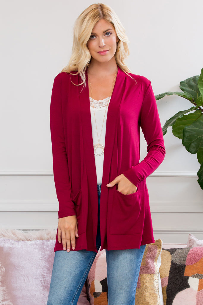 Slouchy Pocket Open Cardigan