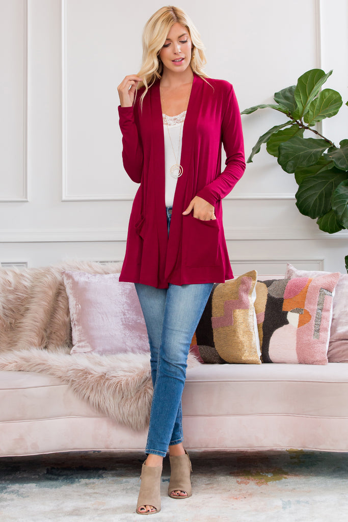 Slouchy Pocket Open Cardigan