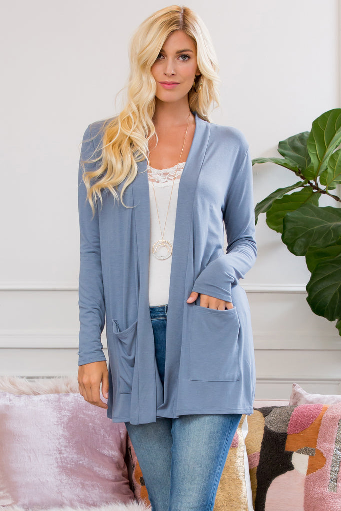 Slouchy Pocket Open Cardigan