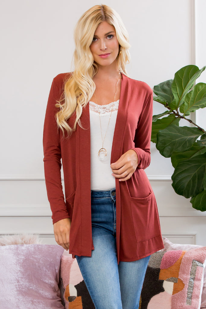 Slouchy Pocket Open Cardigan