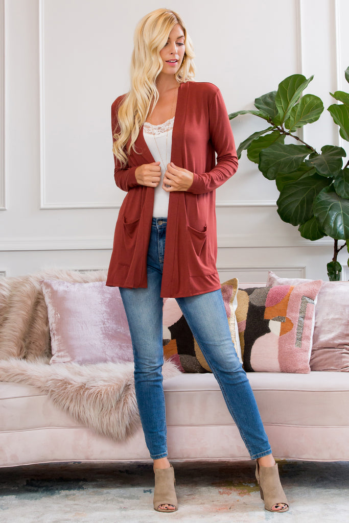 Slouchy Pocket Open Cardigan