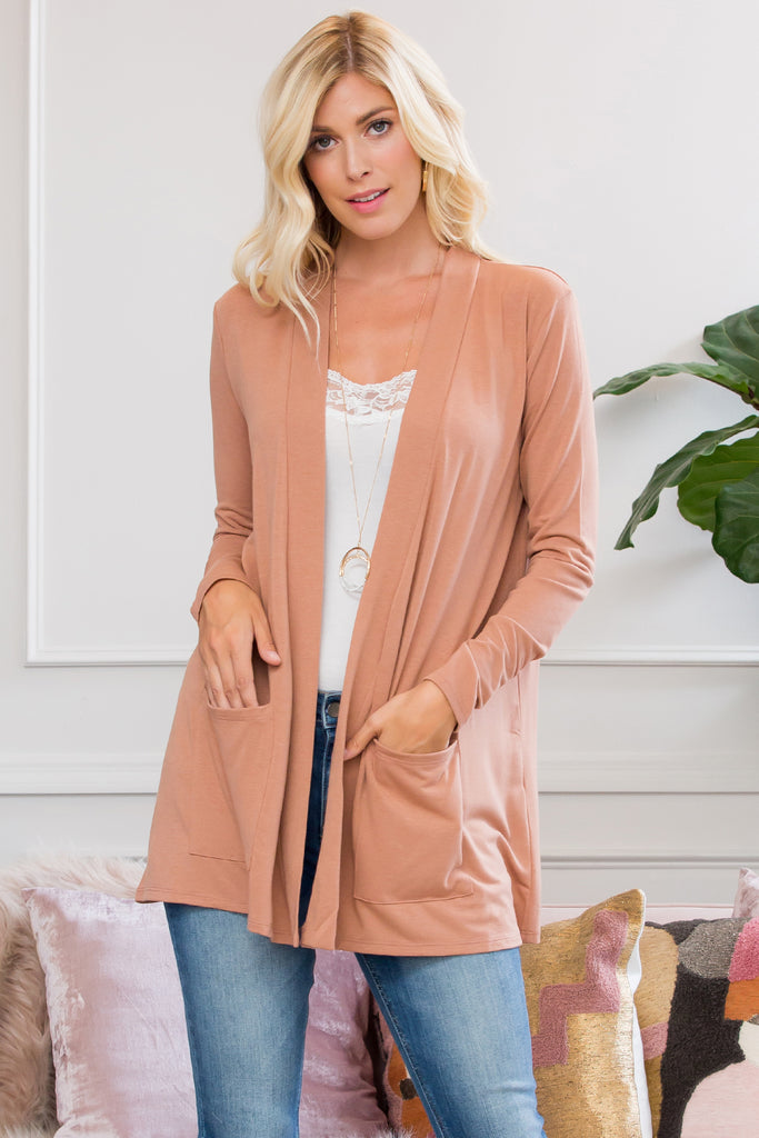 Slouchy Pocket Open Cardigan