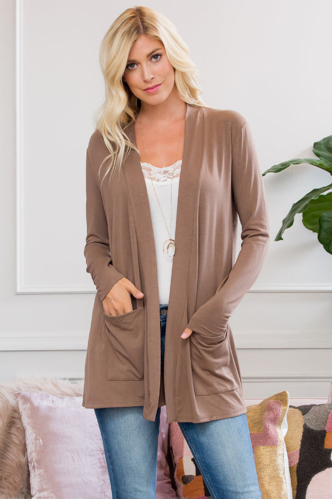 Slouchy Pocket Open Cardigan
