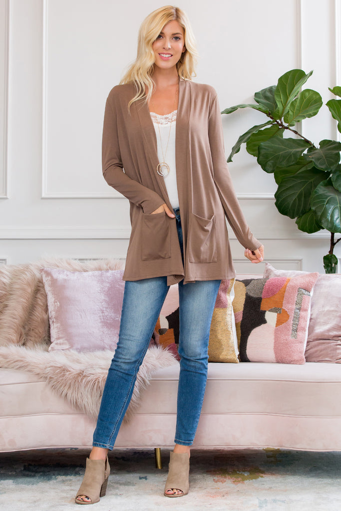 Slouchy Pocket Open Cardigan