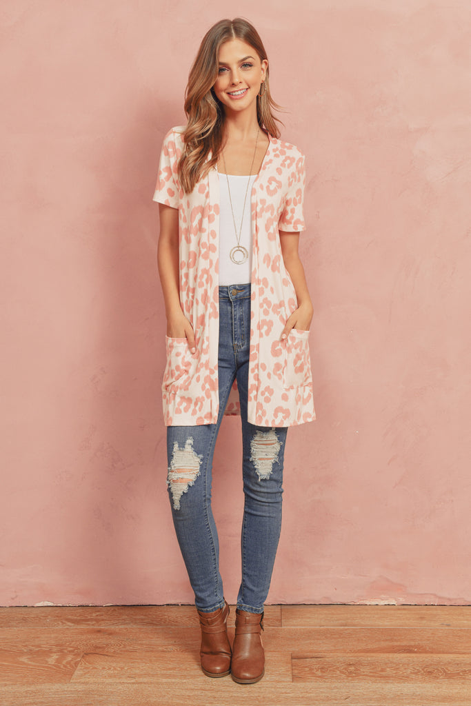 Print Pocket Cardigan