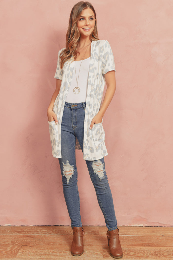 Print Pocket Cardigan
