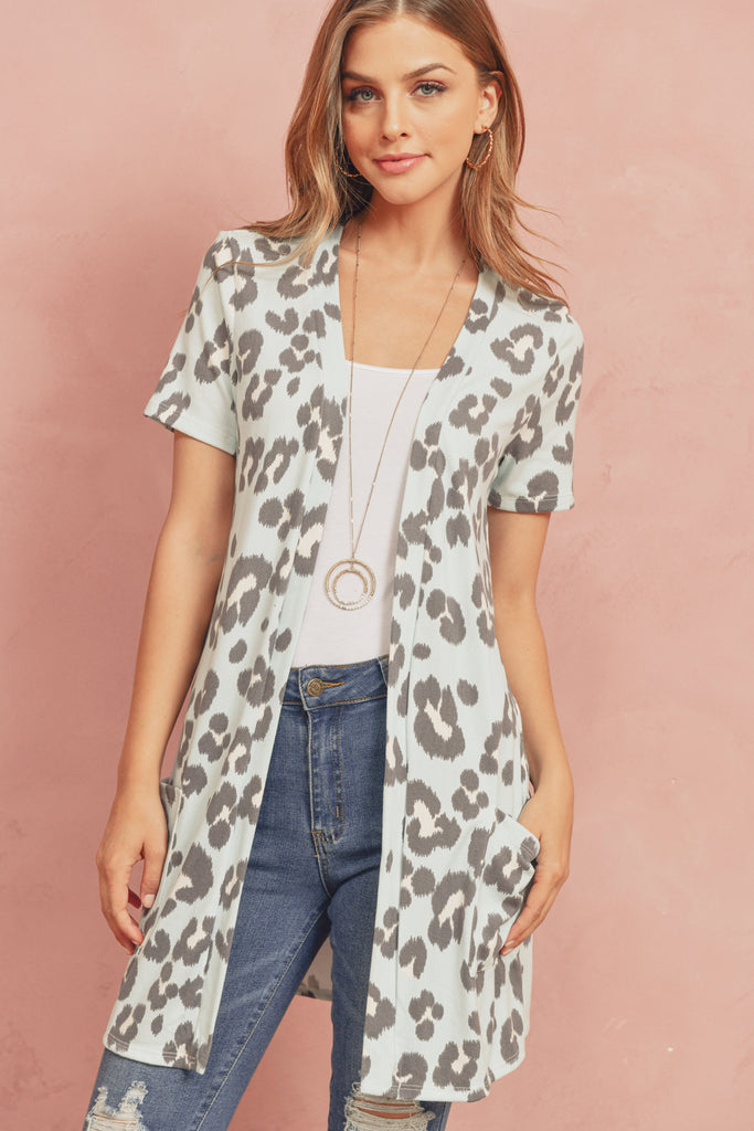 Print Pocket Cardigan