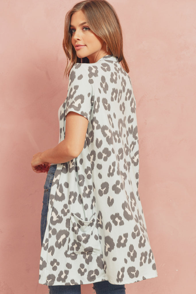 Print Pocket Cardigan