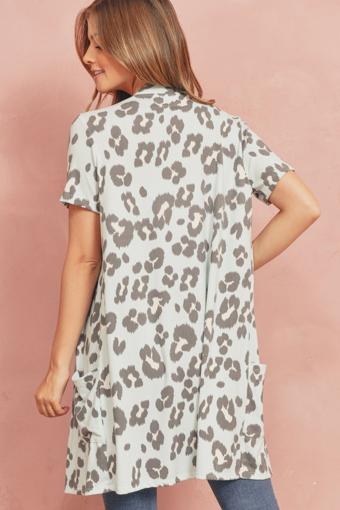 Print Pocket Cardigan