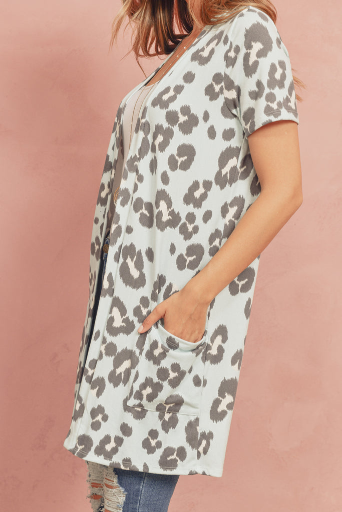 Print Pocket Cardigan