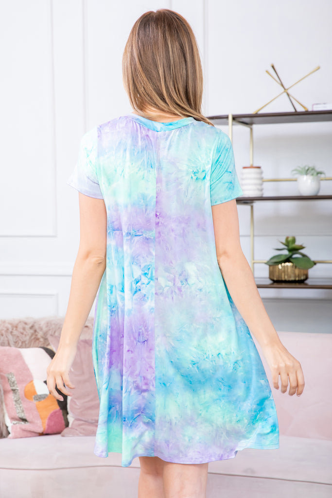 Tie Dye Cinch Waist Dress