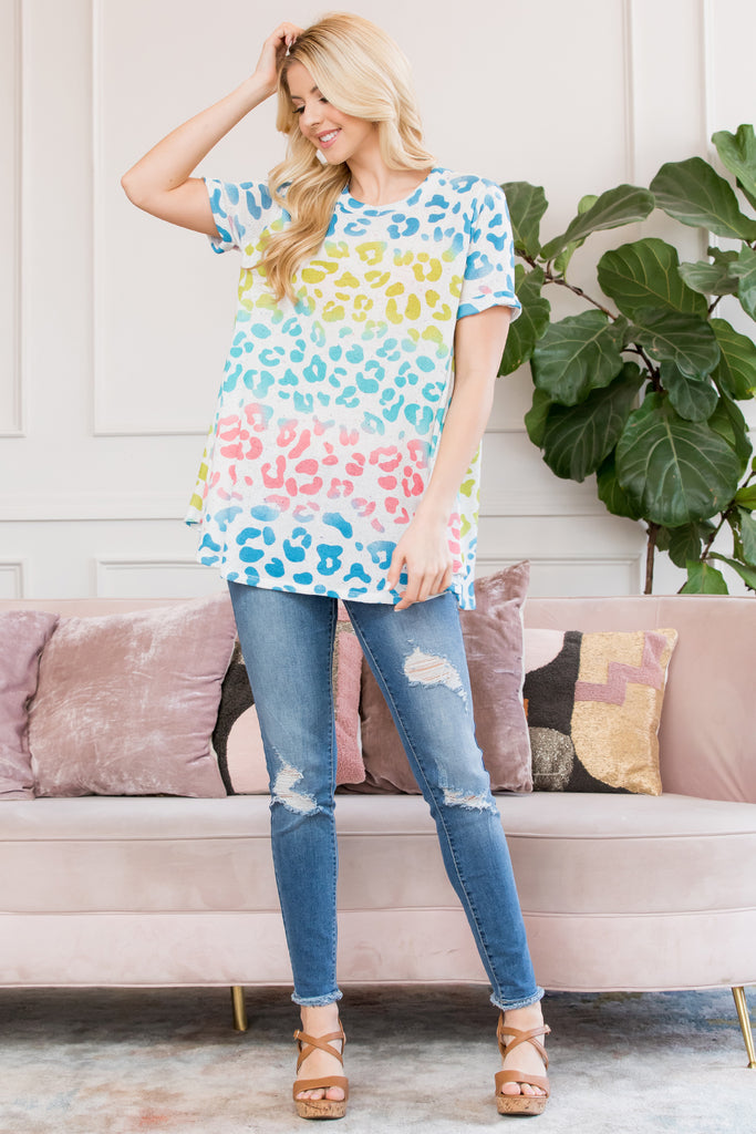 Lightweight Leopard Swing Top