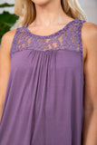 Sleeveless Lace Detail Top