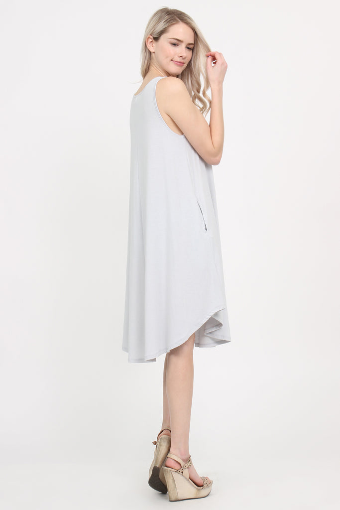 Sleeveless Pocket Swing Dress
