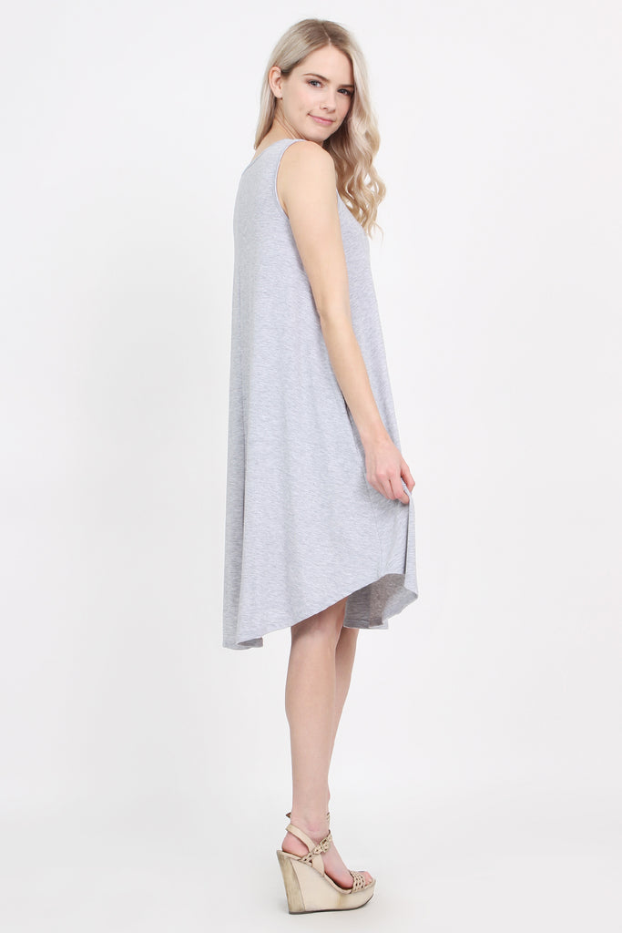 Sleeveless Pocket Swing Dress