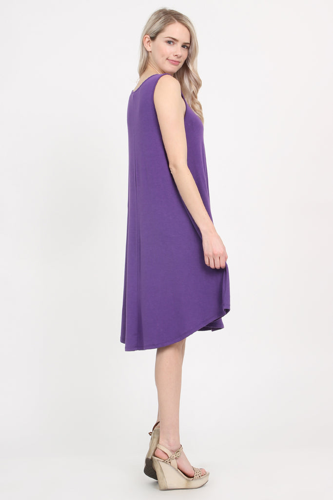 Sleeveless Pocket Swing Dress