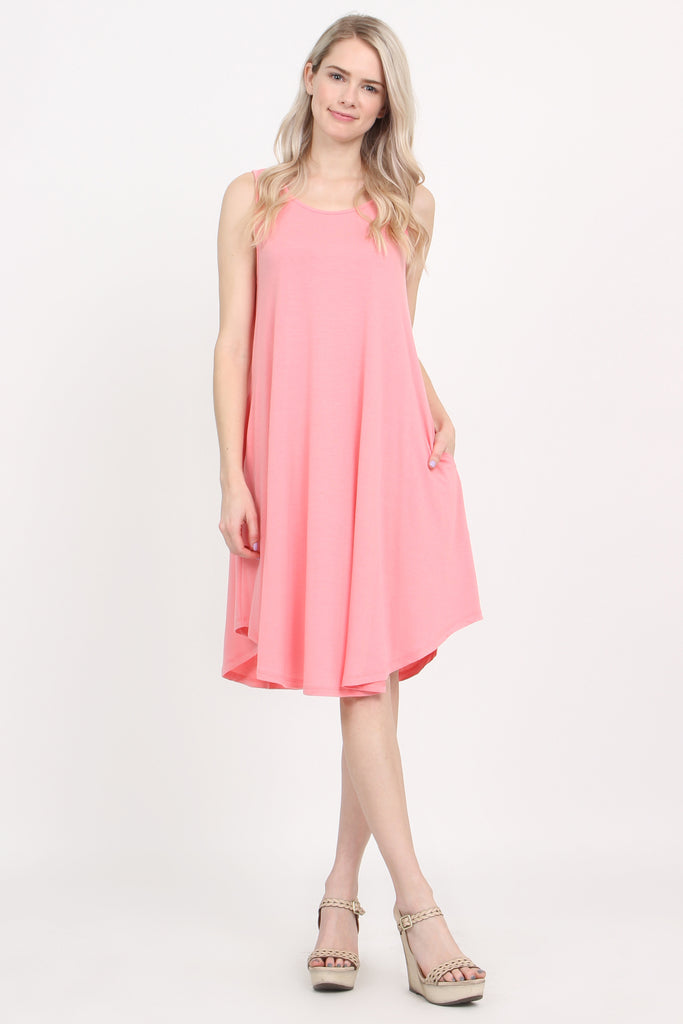 Sleeveless Pocket Swing Dress