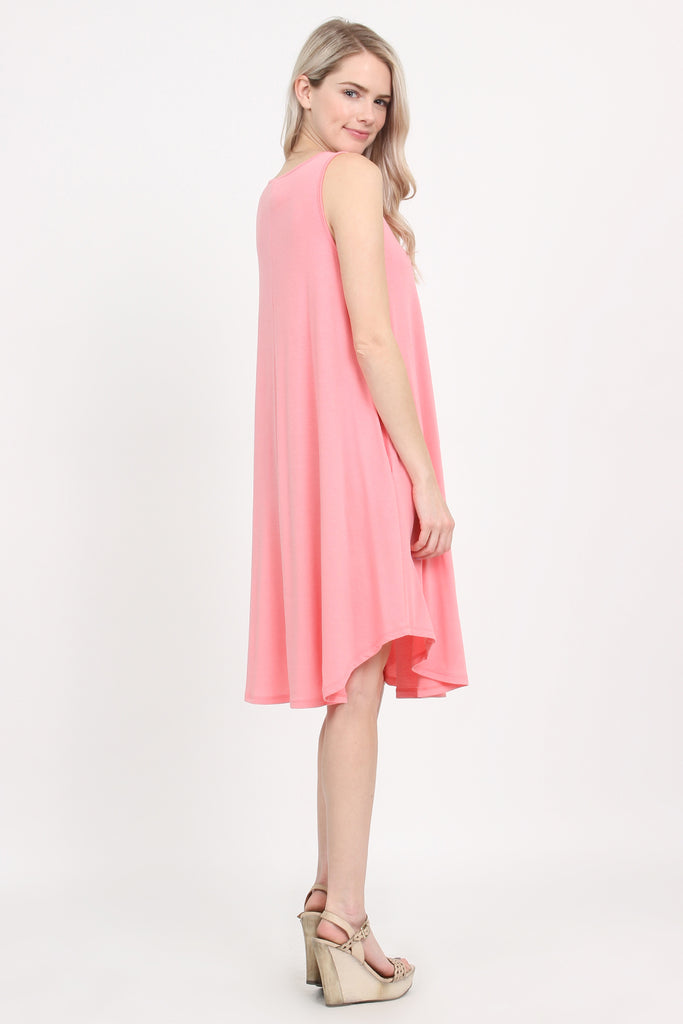 Sleeveless Pocket Swing Dress