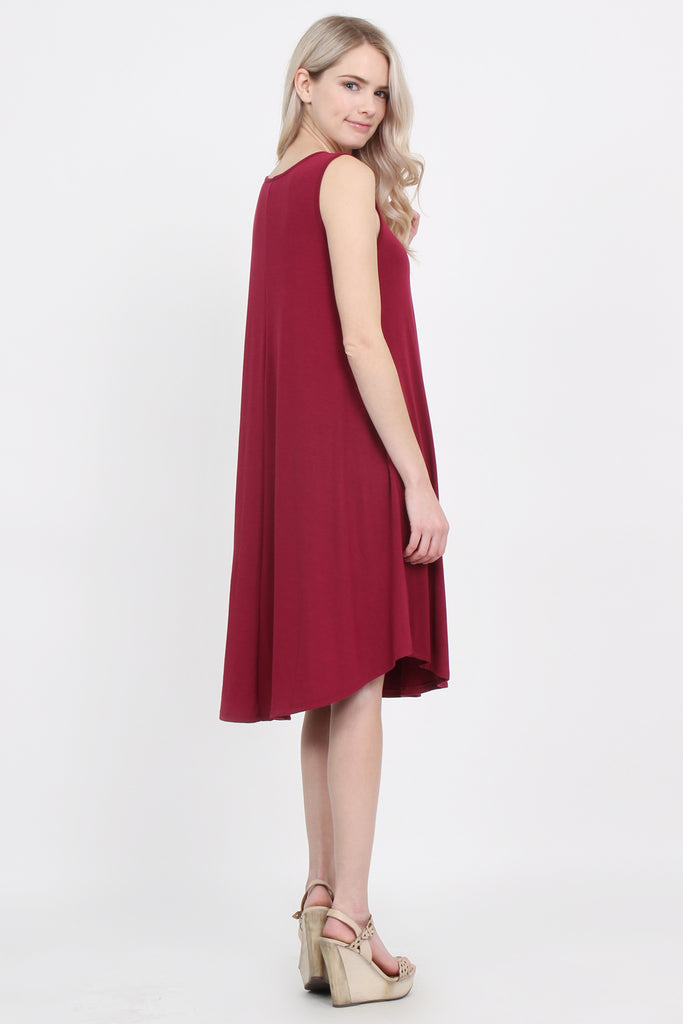 Sleeveless Pocket Swing Dress