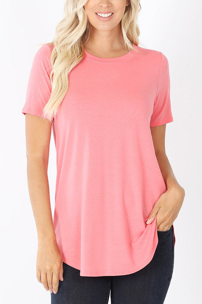 Short Sleeved Round Neck Boyfriend Tunic