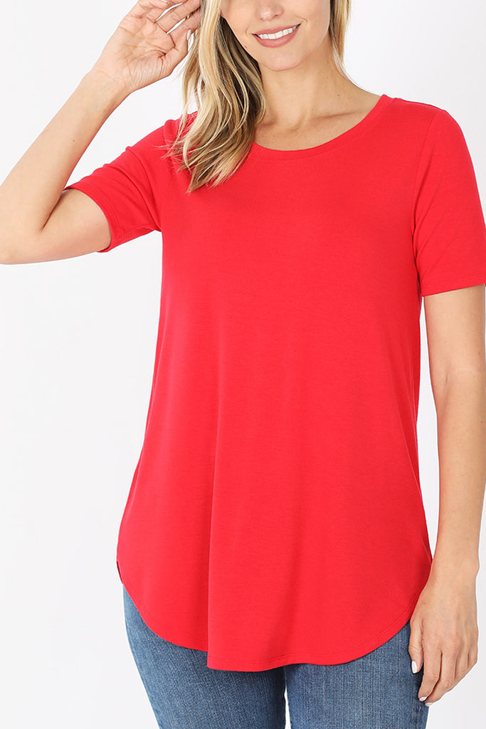 Short Sleeved Round Neck Boyfriend Tunic