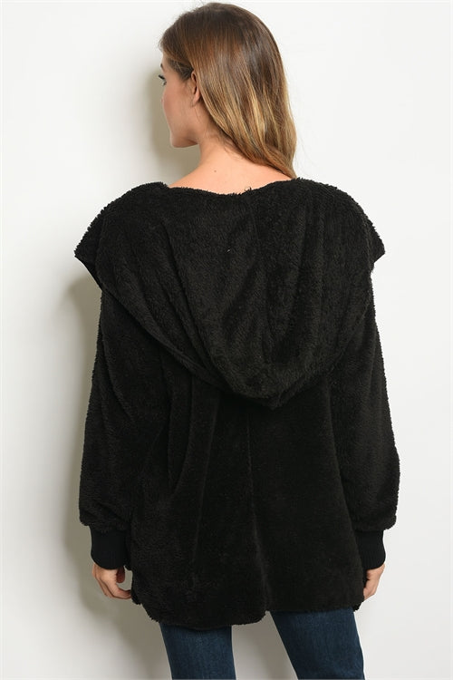 Hooded Fleece Pocket Jacket