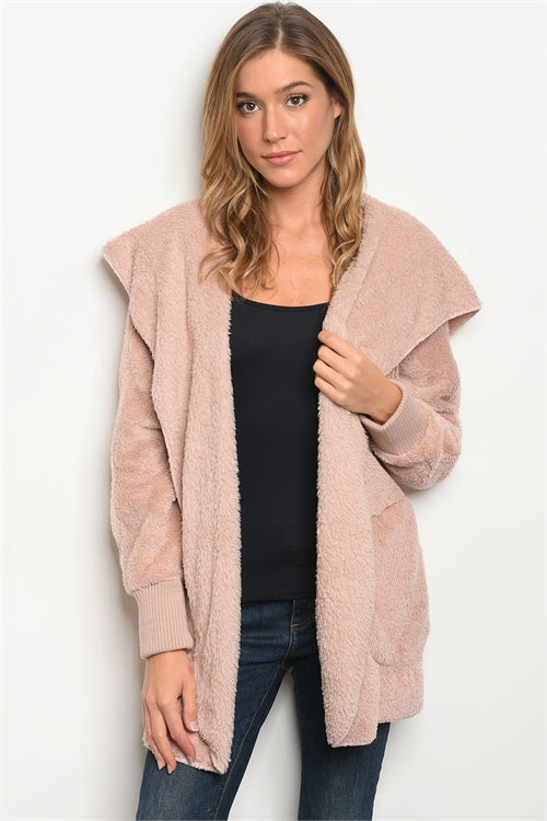 Hooded Fleece Pocket Jacket