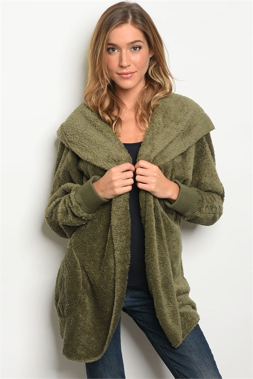 Hooded Fleece Pocket Jacket