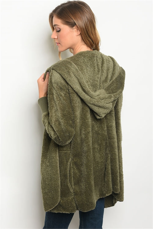 Hooded Fleece Pocket Jacket