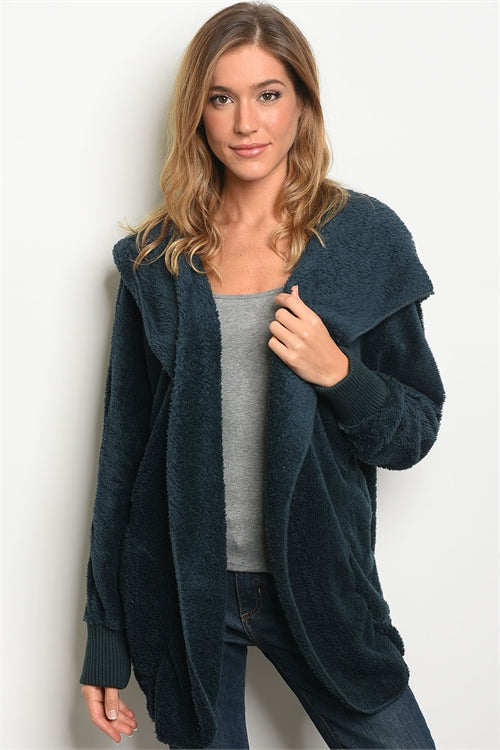 Hooded Fleece Pocket Jacket