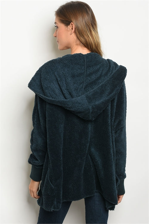 Hooded Fleece Pocket Jacket