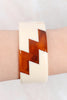 ZIGZAG TWO TONE ACETATE BANGLE BRACELET