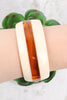 SB5171 - TWO TONE ACETATE BANGLE BRACELET