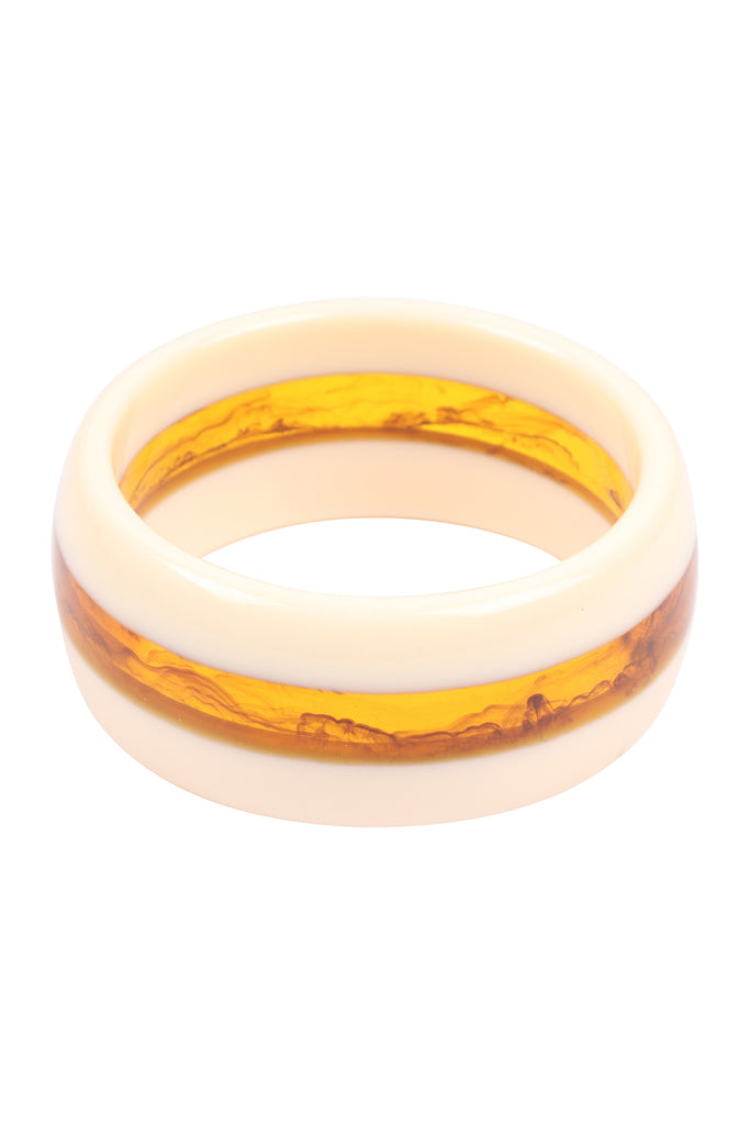 SB5171 - TWO TONE ACETATE BANGLE BRACELET